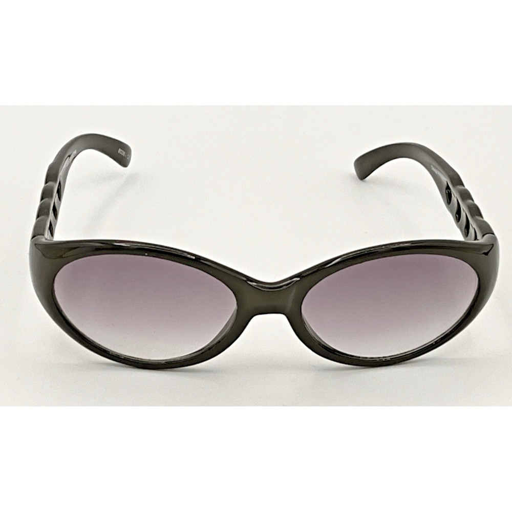 LIZ CLAIBORNE Ladies Sunglasses Black with Chain Link Sides 80381 Y2K